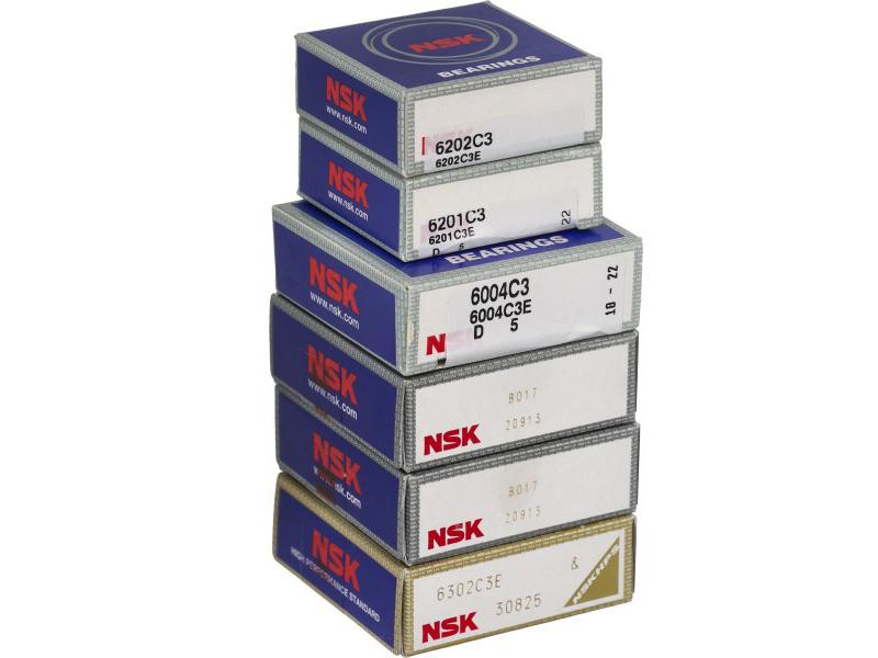 Lagerset - motor 50cc compleet. Alle lagers die je nodig hebt bij een blokrevisie van 3/4/5-V Kreidler Florett motoren. 5x NSK lager