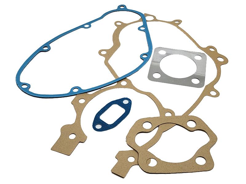 Pakkingen - kompleet pakkingset 5-delig voor Kreidler Florett motoren met 4 versnellingen carterpakking, koppelingsdekselpakking, voetpakking, koppakking aluminium en aanzuigbuispakking...