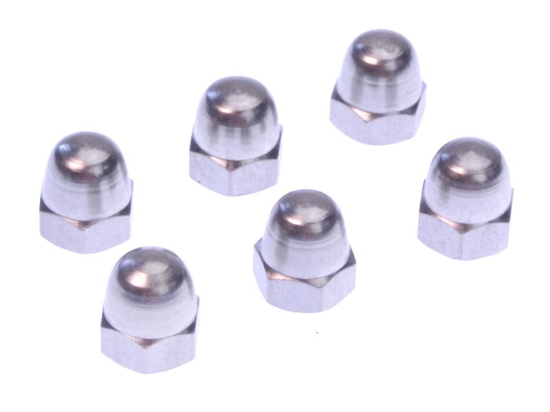 Wielen - voor sterwiel, set dopmoeren (6 stuks) RVS, prijs per set...