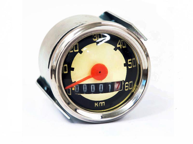 Kilometerteller economy 0-60km/h inbouw diameter 48mm