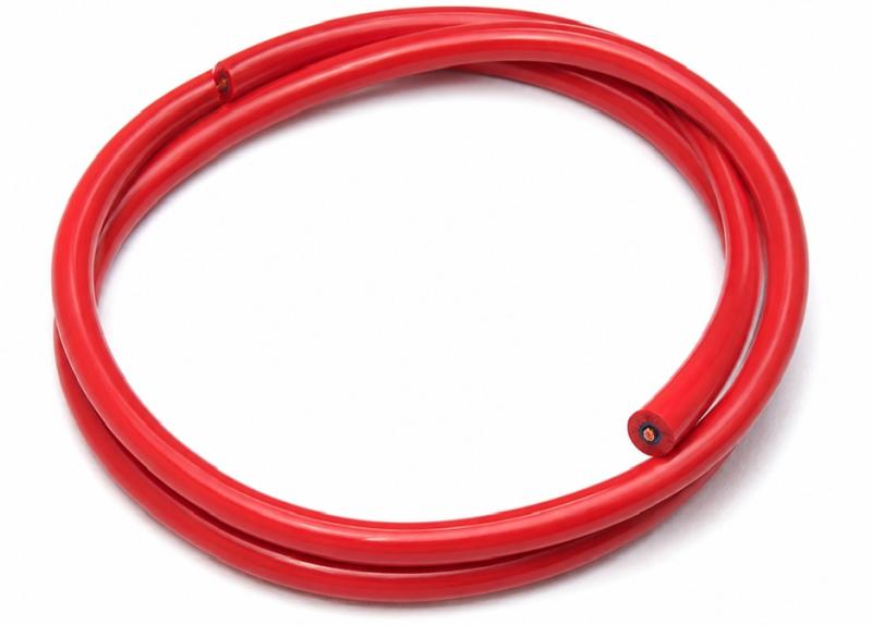 Bougiekabel rood voor elektr. Ontsteking 7mm (lengte 50 cm)