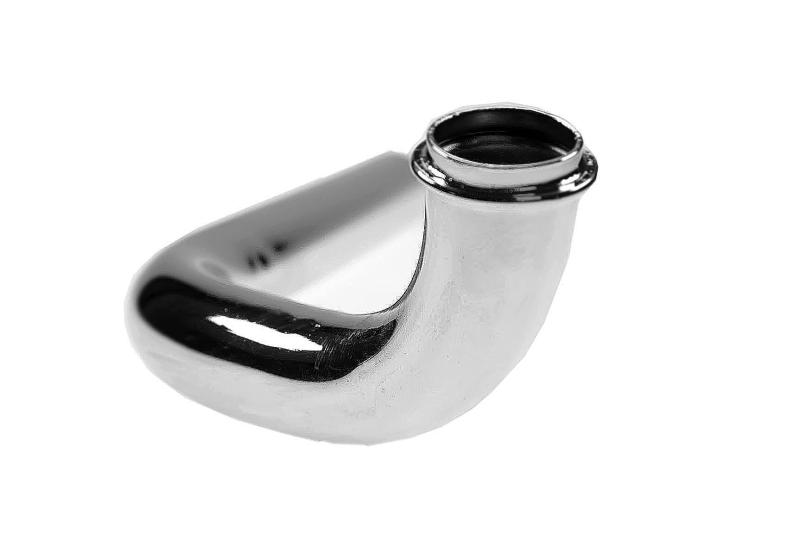 Uitlaatbocht 32mm chroom met flensaansluiting economy - "nieuw model RS"...