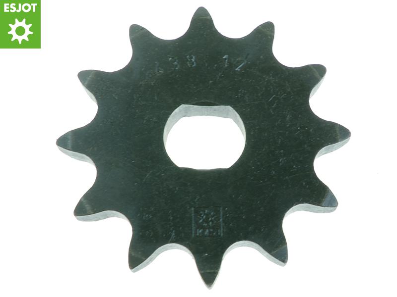 ESJOT kwaliteits voortandwiel bromfiets 12T 1/2 x 1/4  (420), asgat 12mm