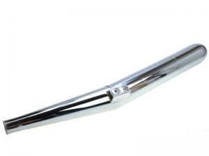 Uitlaat - demper chroom 32mm economy met&nbsp;knik. Ook bekend als model "Bos"