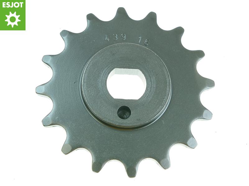 ESJOT kwaliteits voortandwiel bromfiets 16T 1/2 x 3/16 (415), asgat 12mm/enkele wang