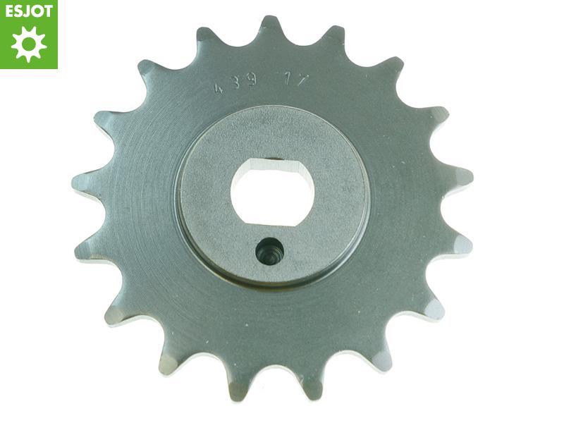 ESJOT kwaliteits voortandwiel bromfiets 17T 1/2 x 3/16 (415), asgat 12mm/enkele wang