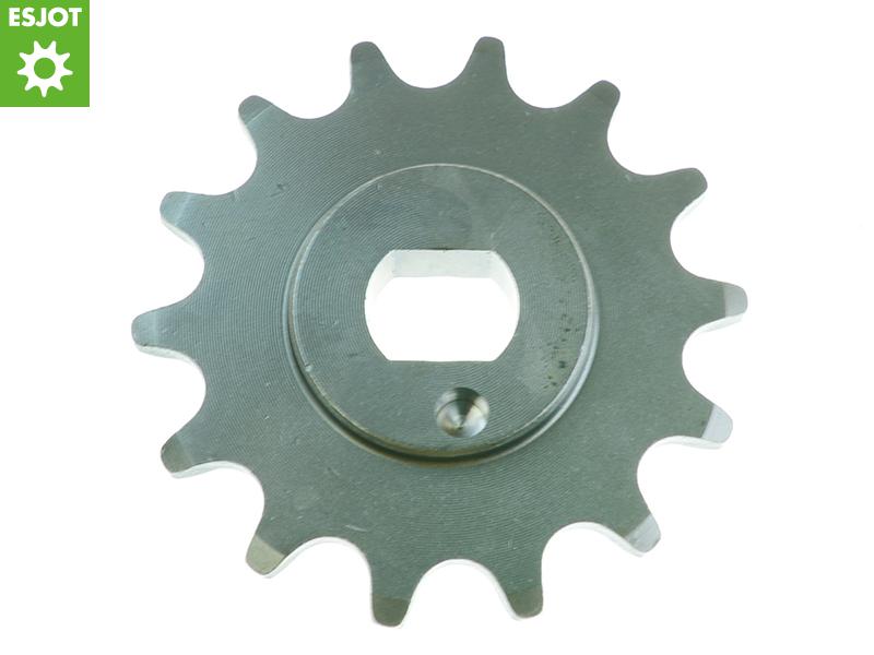 ESJOT kwaliteits voortandwiel motorfiets 15T  &frac12; x &frac14; (420), asgat 11mm/dubbele wang