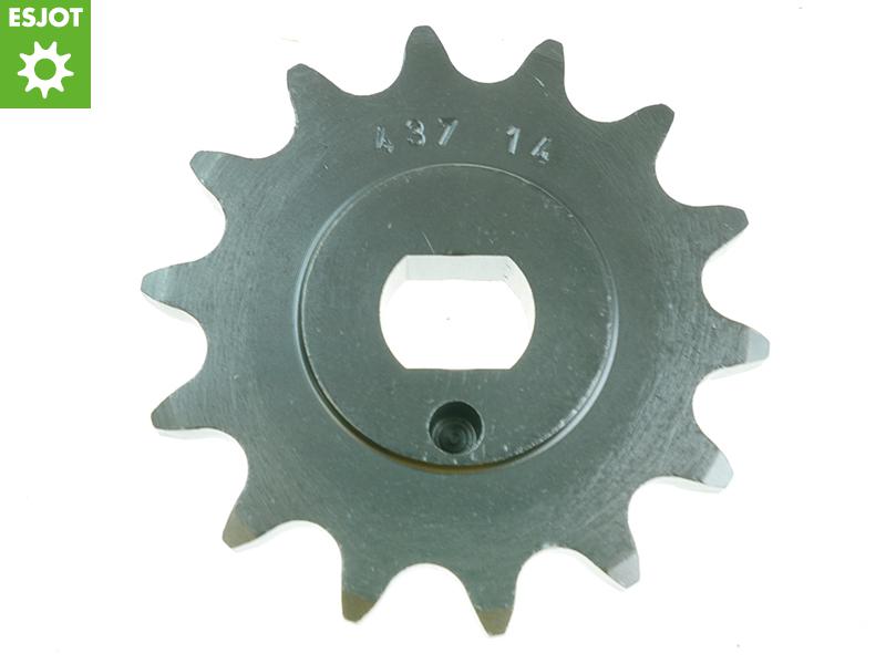 ESJOT kwaliteits voortandwiel motorfiets 14T ½ x ¼ (420), asgat 11mm/dubbele wang