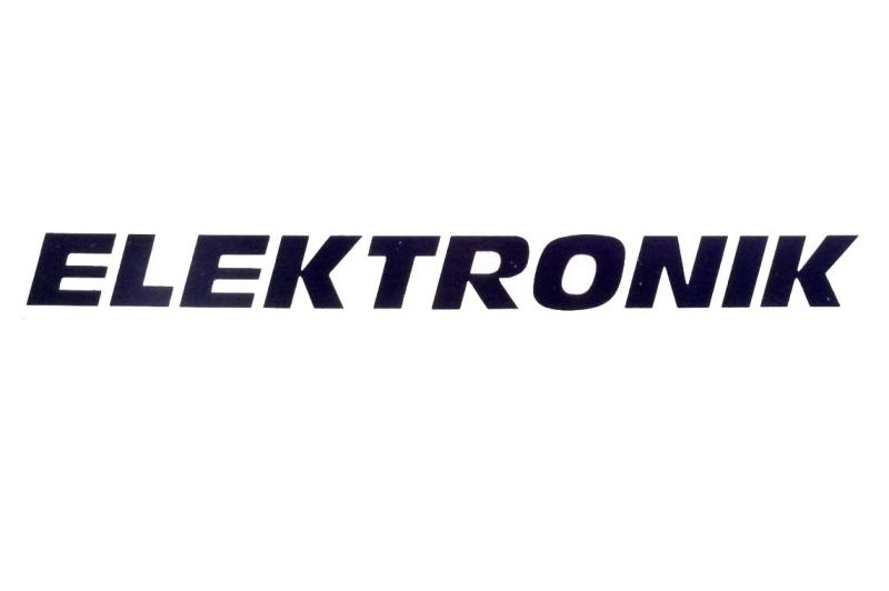 Transfer ELEKTRONIK zwart met witte rand