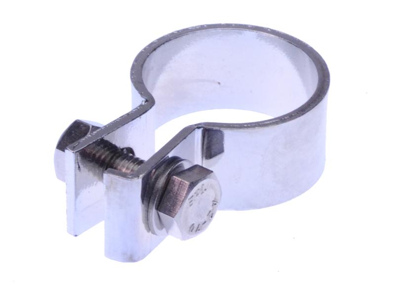 Klem chroom 28mm - inklusief 4-delig RVS bevestigingsset M6