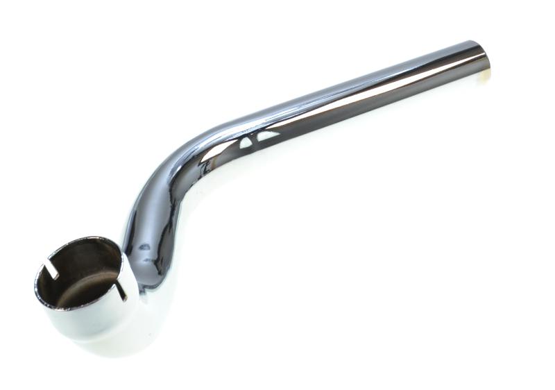 Uitlaatbocht 28mm chroom met tuit economy - "oud model"...