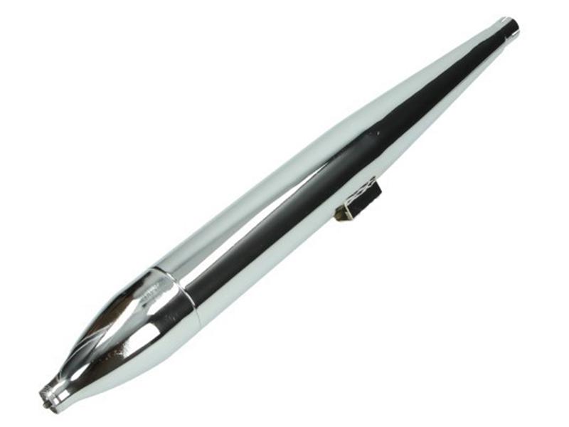 Uitlaat - demper chroom 32mm met sigaartuit Naadloos