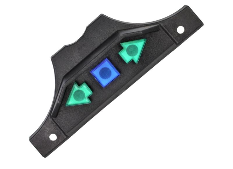 Cockpit controle lamphouder compleet met lamphouder. Groene richtingaanwijzers en blauw grootlicht