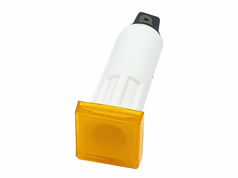 Controlelamp oranje vierkant kpl met fitting