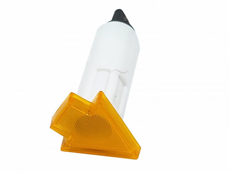 Controlelamp oranje pijl kompleet met fitting