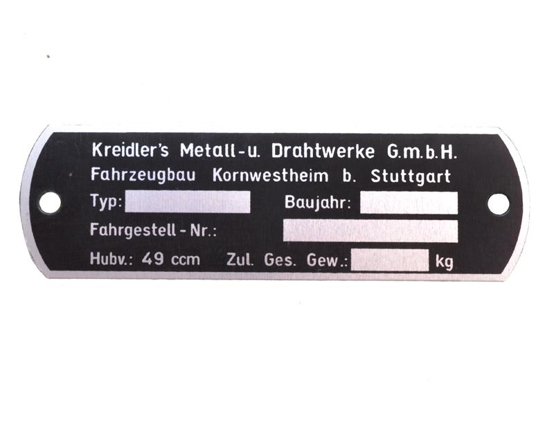 Frame - type plaatje blanco "oud model" Voor K54 met kickstarter