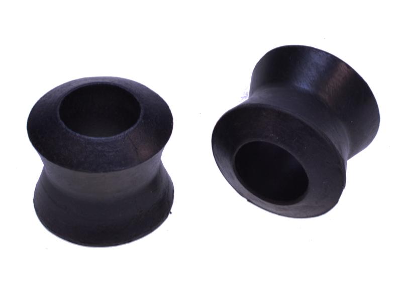 Schokbreker (achtervering) ophangrubbers voor de originele Kreidler veren met chroom huls. Set van twee stuks...