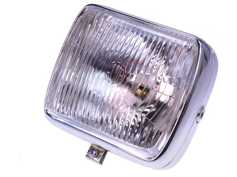 Koplamp type hella vierkant chroom