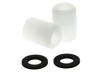 Voorvork - ecomony revisie set voor elke voorvork van de Kreidler Florett vanaf 1967. Bestaande uit 2 speciale cups voor de binnenpoot en 2 (niet conische) rubbers...