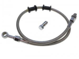 Remslang staal, compleet met nippels en banjobout. Lengte slang 70cm