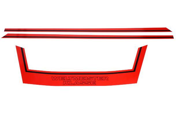 Transfer voor spoiler en sierstrip Weltmeister buddyseat Rood