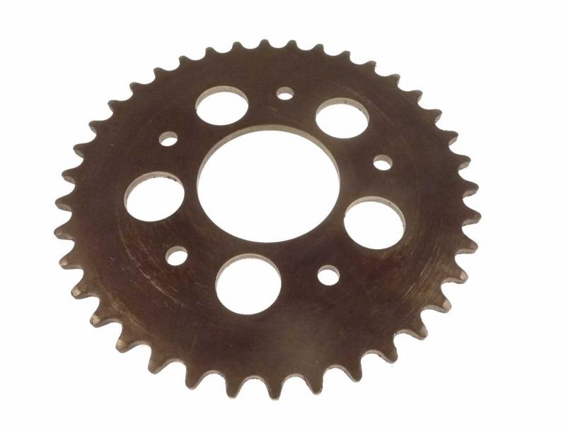 Achtertandwiel bromfiets 3/16 (415) 38T. Origineel met Kreidler logo