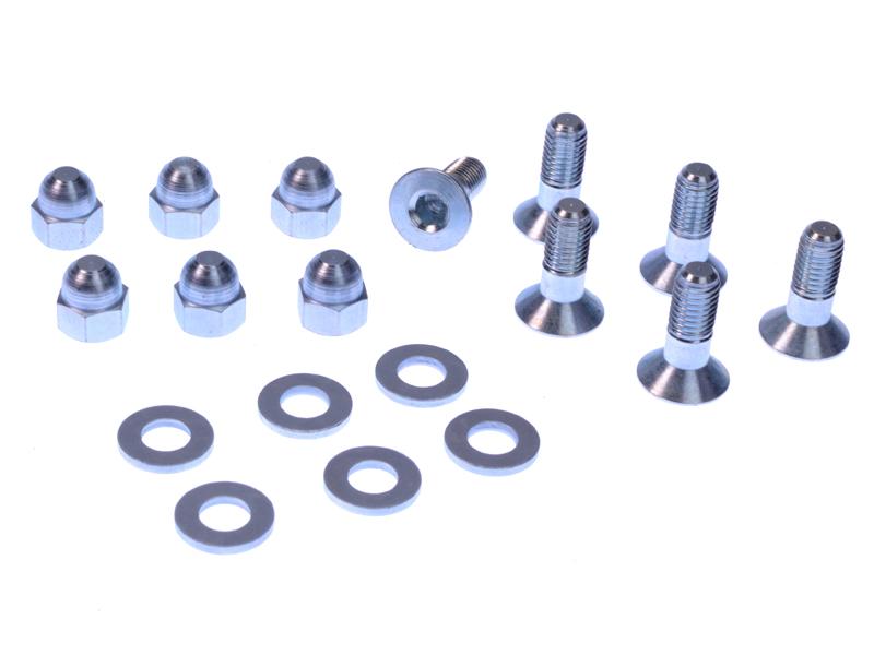 Verzonken boutset (M7), 6x bout, 6x ring en 6x dopmoer voor alumium velg Weimann sterwiel