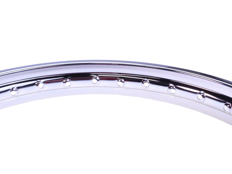 Chroom A-kwaliteit velg 17" x 1.5. Mooi uitgevoerd in zwaar chroom,