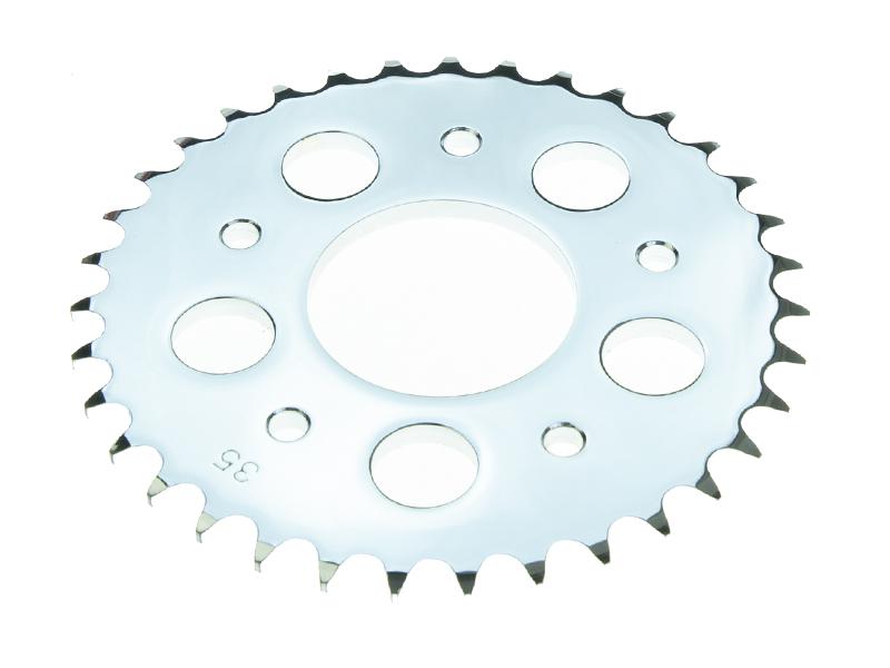 Chroom achtertandwiel 1/4 (420) 35T voor RS/TM