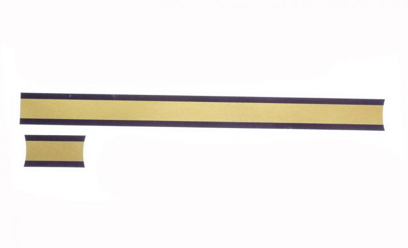 Tanktransferset bovenzijde tank goud/zwart 73-76