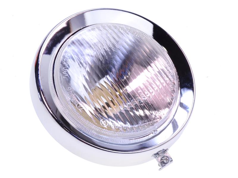 Complete koplampunit inclusief fitting. Dit betreft een Zwitsers lampglas!