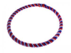 Naafborstel zacht in rood/wit/blauw, 66cm