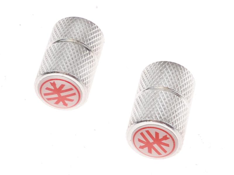 Ventieldop (set) zilver met Kreidler logo