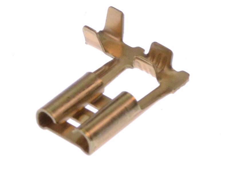 Vlakstekker ongeisoleerd haaks 6,3mm